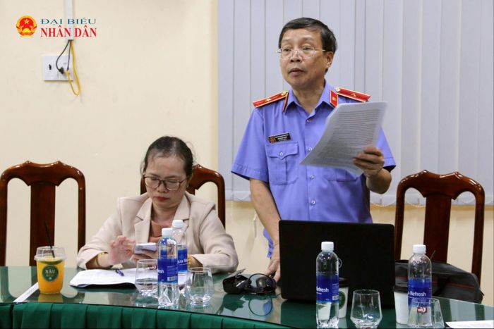 Phó Viện trưởng Viện kiểm sát nhân dân tỉnh Đắk Lắk Hồ Ngọc Thảo phát biểu tại buổi làm việc