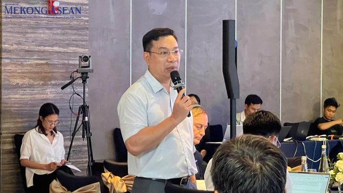 Ông Hồ Kiên Trung, Phó Cục trưởng Cục Môi trường (Bộ Nông nghiệp và Môi trường) phát biểu tại hội thảo. Ảnh: Thảo Ngân - Mekong ASEAN.