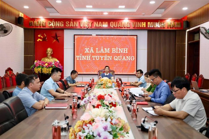 Toàn cảnh tại điểm cầu xã Lâm Bình