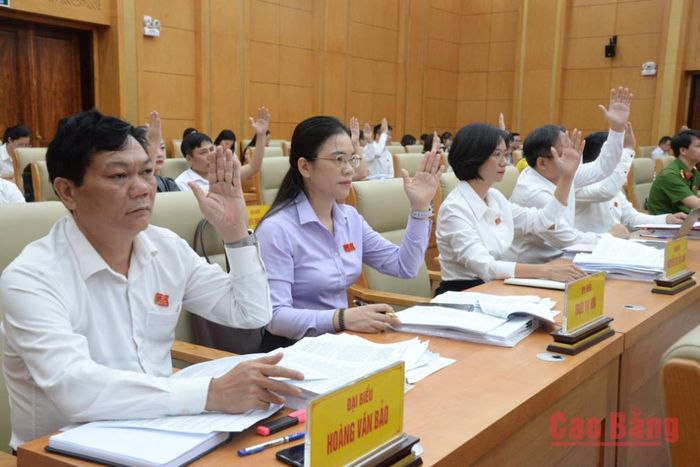 Đại biểu biểu quyết thông qua nghị quyết xác nhận kết quả bầu bổ sung Ủy viên UBND tỉnh, nhiệm kỳ 2026 - 2031.