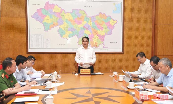 Bí thư Tỉnh ủy, Chủ tịch HĐND tỉnh Phan Thăng An kết luận cuộc họp.