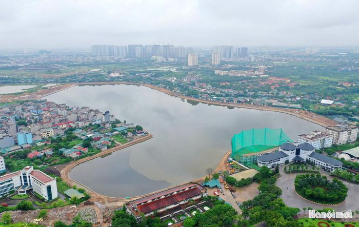 Dự án hồ điều hòa Phú Đô. Ảnh: Phạm Hùng - Quang Thái