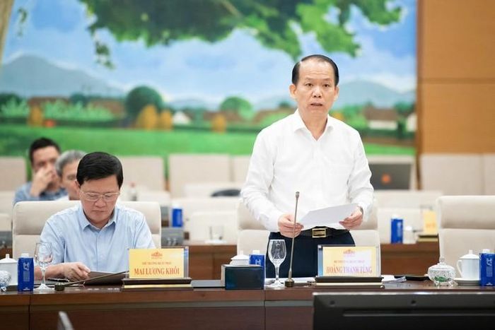 Bộ trưởng Bộ Tư pháp Hoàng Thanh Tùng. Ảnh: Media Quốc hội