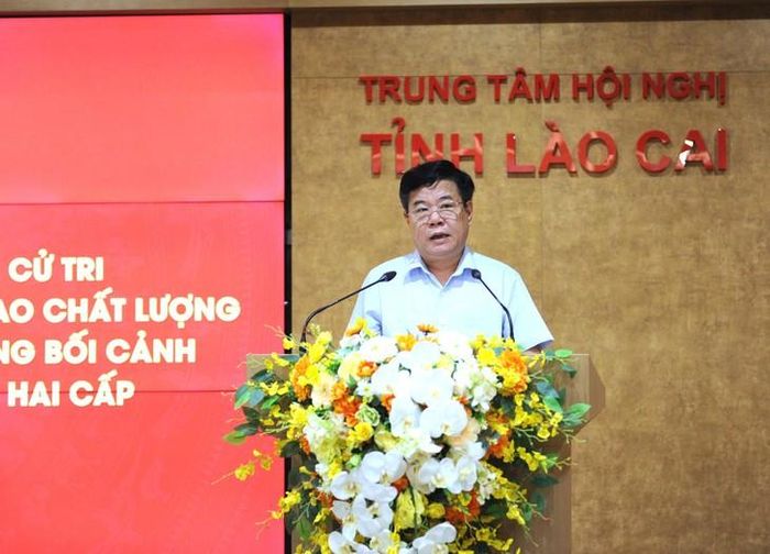 Giám đốc Sở Y tế tỉnh Lào Cai Hoàng Quốc Hương. Ảnh: Như Thảo