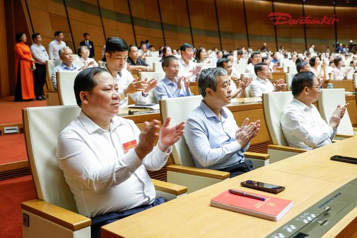 Các đại biểu dự hội nghị tại điểm cầu trung tâm - Hội trường Diên Hồng, Nhà Quốc hội (Hà Nội). Ảnh: Quang Vinh