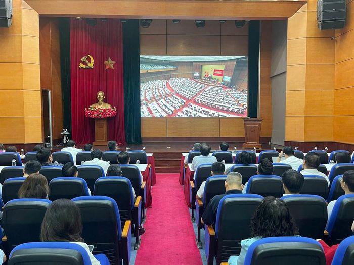Các đại biểu dự Hội nghị tại điểm cầu Bộ VHTTDL. Ảnh: Đăng Huy