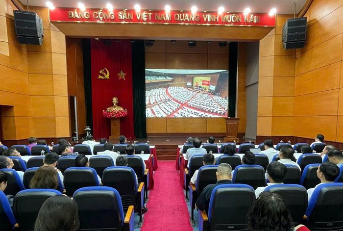 Các đại biểu dự Hội nghị tại điểm cầu Bộ VHTTDL
