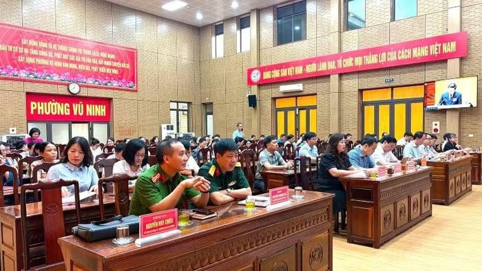 Điểm cầu phường Vũ Ninh.
