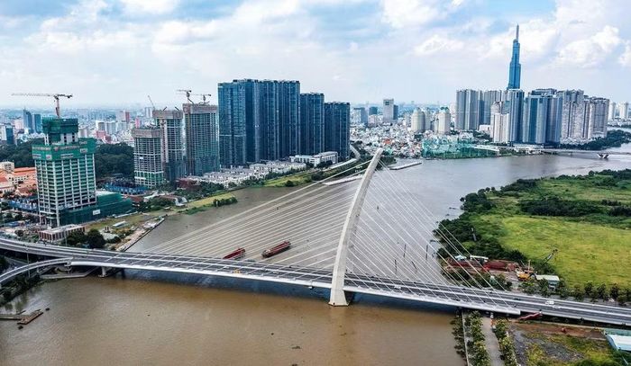Một góc Thành phố Hồ Chí Minh nhìn từ trên cao.