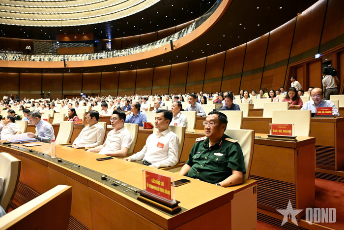 Các đại biểu dự hội nghị tại điểm cầu trung tâm.