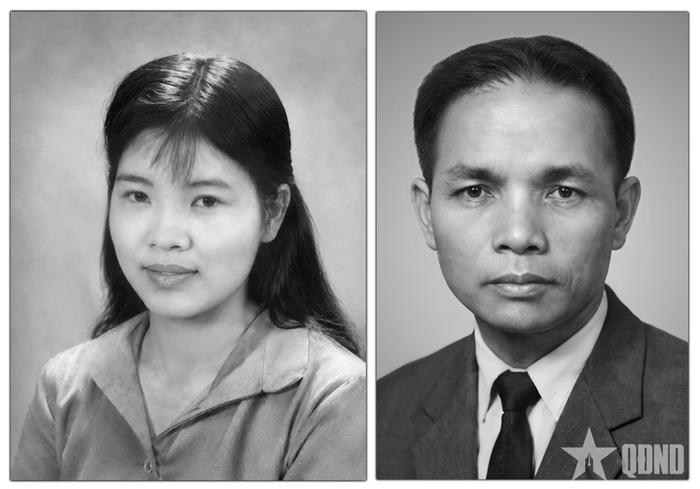 Hai bức ảnh chân dung sau khi được phục dựng. Ảnh do đơn vị cung cấp 
