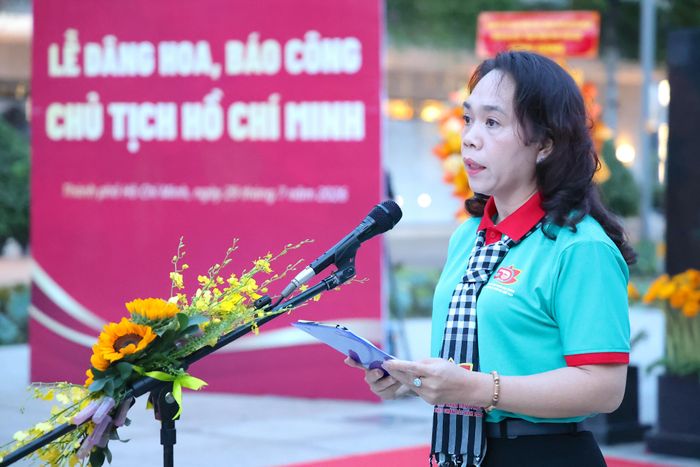  Đồng chí Nguyễn Thanh Xuân, Phó Bí thư Đảng ủy UBND TPHCM, phát biểu tại buổi lễ. Ảnh: LÊ THOA 