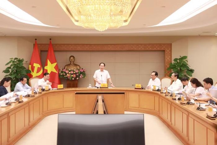 Phó Thủ tướng Lê Tiến Châu chủ trì buổi làm việc.