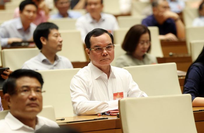 Các đại biểu dự ở điểm cầu hội trường Diên Hồng, Nhà Quốc hội