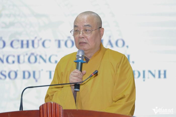 Hòa thượng Thích Thanh Nhiễu, Ủy viên Hội đồng Chứng minh - Phó Chủ tịch Thường trực Hội đồng Trị sự Giáo hội Phật giáo Việt Nam. Ảnh: Lê Anh Dũng