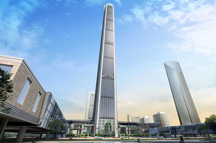 Tòa nhà này đang được hoàn thiện, dự kiến đi vào hoạt động trong nửa đầu năm 2027. Ảnh: Baidu