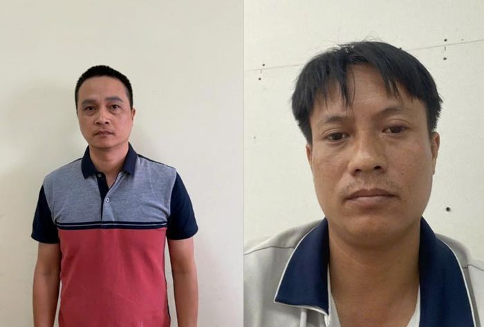 Các bị can tại cơ quan Công an.