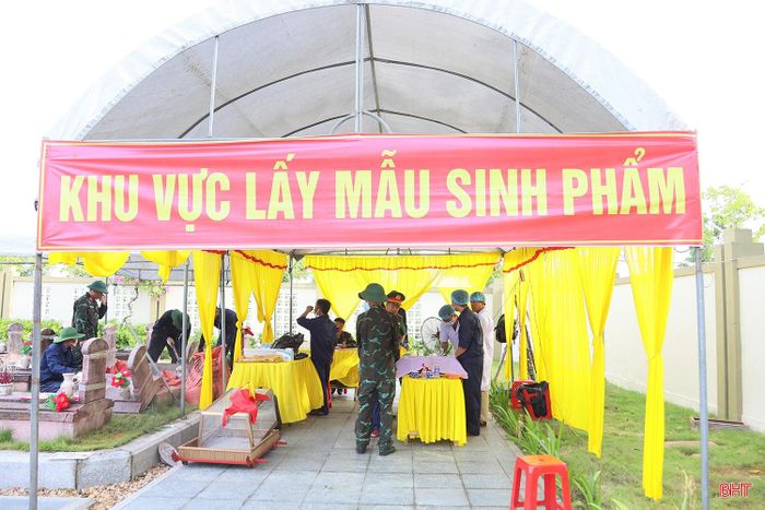  Sau khi hoàn tất, các mẫu hài cốt sẽ được bảo quản, bàn giao cho cơ quan chuyên môn phục vụ giám định ADN; đồng thời thông tin từng phần mộ và mẫu hài cốt được số hóa để phục vụ đối chiếu, xác minh danh tính. 