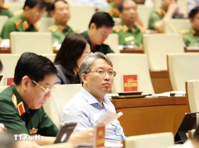 Đại biểu dự hội nghị tại điểm cầu trung tâm - Hội trường Diên Hồng, Nhà Quốc hội (Hà Nội). (Ảnh: Phương Hoa/TTXVN)