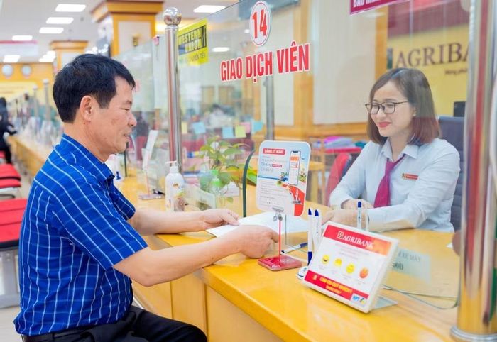 Khách hàng giao dịch tại ngân hàng. (Ảnh: TTXVN)