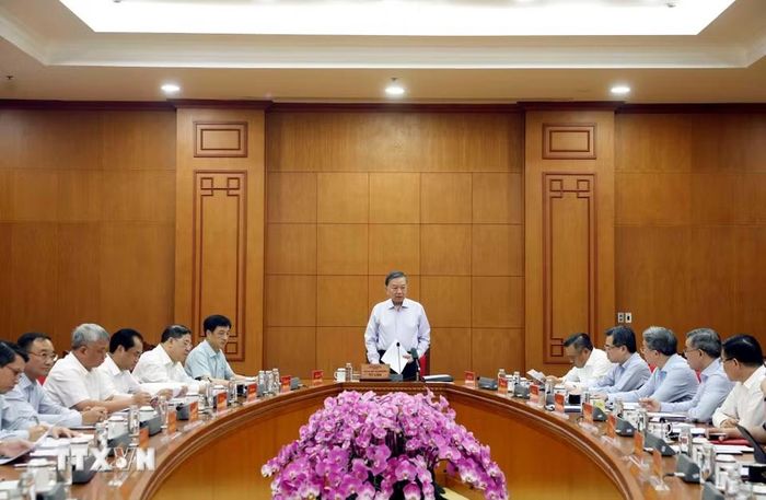 Tổng Bí thư, Chủ tịch nước Tô Lâm phát biểu chỉ đạo. (Ảnh: Thống Nhất/TTXVN)