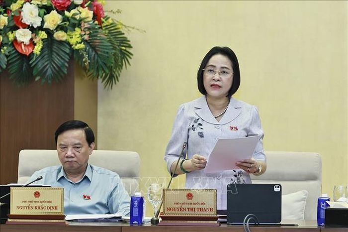 Phó Chủ tịch Quốc hội Nguyễn Thị Thanh phát biểu. Ảnh: Doãn Tấn/TTXVN