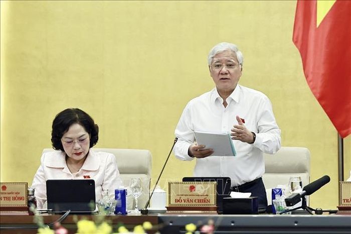 Phó Chủ tịch Thường trực Quốc hội Đỗ Văn Chiến phát biểu. Ảnh: Doãn Tấn/TTXVN