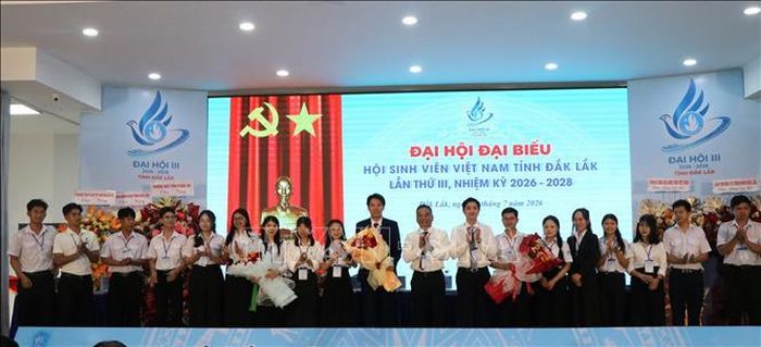 Ban Chấp hành Hội Sinh viên Việt Nam tỉnh Đắk Lắk lần thứ III, nhiệm kỳ 2026 - 2028 ra mắt.