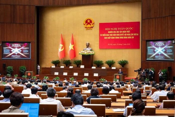 Quang cảnh hội nghị tại điểm cầu Trung ương (Ảnh: Media Quốc hội).