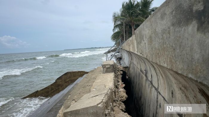 Kè biển Hải Tiến chưa được khắc phục sau thiên tai năm 2025.