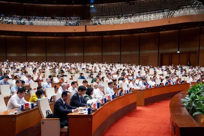 Các đại biểu dự Hội nghị tại điểm cầu Trung ương (Ảnh: Media Quốc hội).