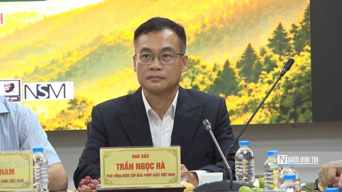 Nhà báo Trần Ngọc Hà, Phó Tổng biên tập Báo Pháp luật Việt Nam.