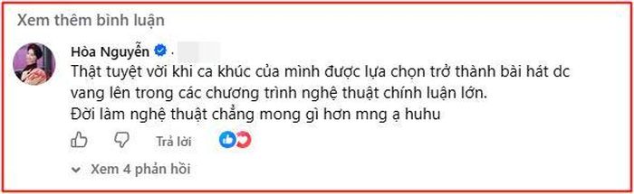 Hòa Minzy hạnh phúc khi ca khúc được vang lên tại nhiều sự kiện chính luận.