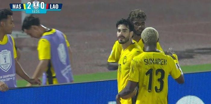 Malaysia nâng tỷ số lên 2-0. Ảnh: AFN