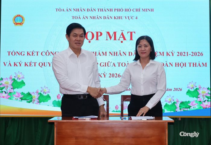 Ký kết Quy chế phối hợp giữa TAND khu vực 4 với Đoàn Hội thẩm nhân dân nhiệm kỳ 2026-2031