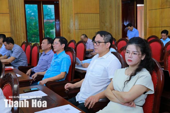 Đại biểu dự tại điểm cầu Tỉnh ủy Thanh Hóa.