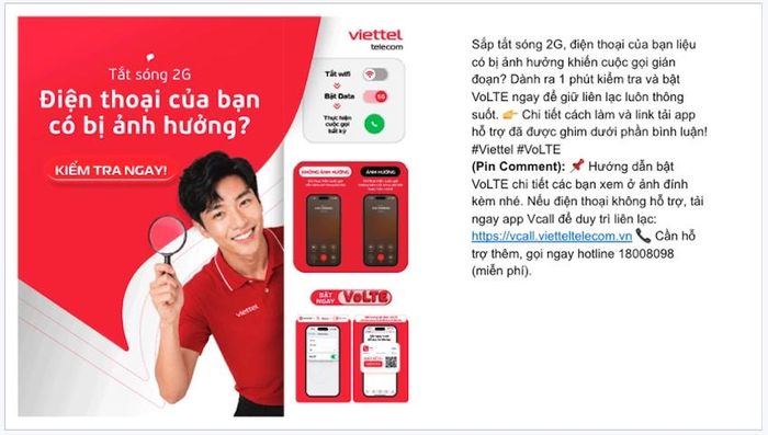 Vào phần Cài đặt > Mạng di động để kiểm tra điện thoại đã bật VoLTE chưa.