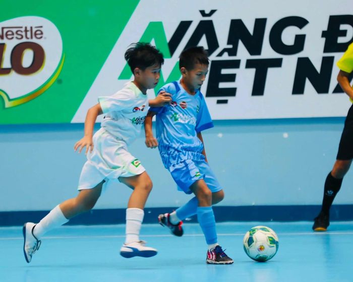 U11 Việt Hùng Thanh Hóa chia điểm tiếc nuối trước U11 Văn Tâm Đồng Nai ở lượt trận thứ hai. Ảnh: Thái Hải