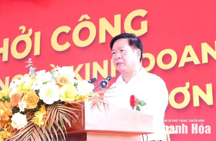 Chủ tịch UBND phường Bỉm Sơn Nguyễn Thanh Tùng báo cáo quá trình triển khai dự án.