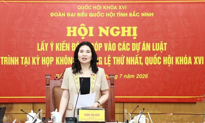 Đồng chí Trần Thị Vân chủ trì hội nghị.