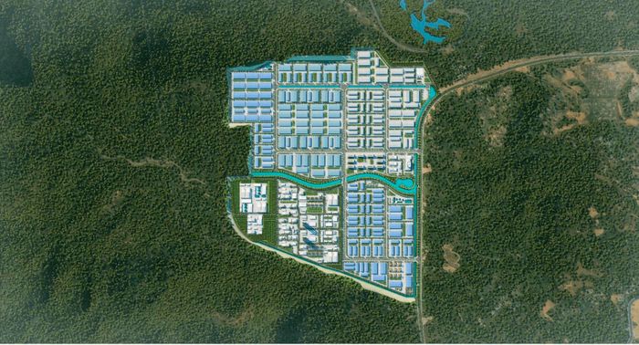 Phối cảnh Khu công nghiệp Hòa Ninh (Phú Mỹ 3 Đà Nẵng IP). Ảnh: Công ty CP Thanh Bình Phú Mỹ