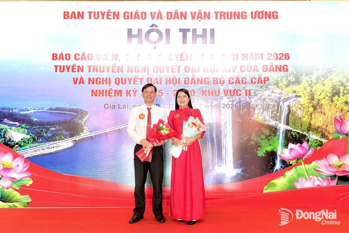 2 thí sinh của Đồng Nai tham gia hội thi. Ảnh: ĐVCC