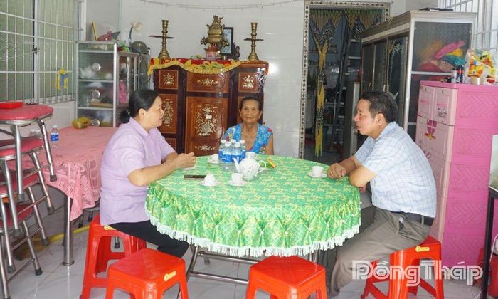 Căn nhà mới của bà Lê Thị Bé Năm được xây dựng từ nguồn kinh phí hỗ trợ, giúp gia đình ổn định cuộc sống.