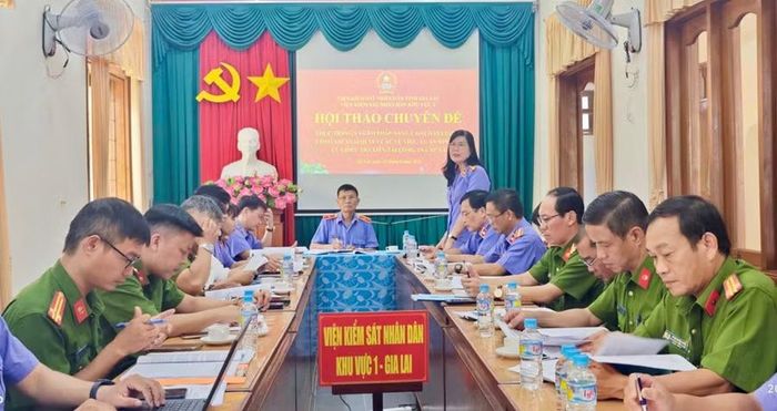  Viện Kiểm sát nhân dân khu vực 1 tổ chức hội thảo nâng cao chất lượng giải quyết án hình sự tại công an cấp xã. Ảnh: K.A 