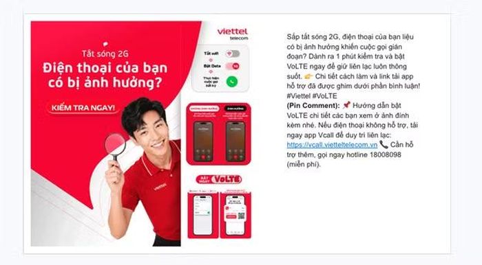 Vào phần Cài đặt > Mạng di động để kiểm tra điện thoại đã bật VoLTE chưa.