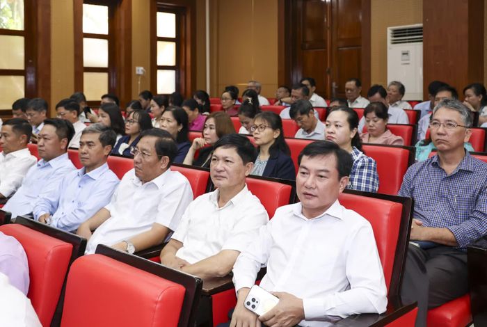 Các đại biểu dự hội nghị tại điểm cầu tỉnh Khánh Hòa.