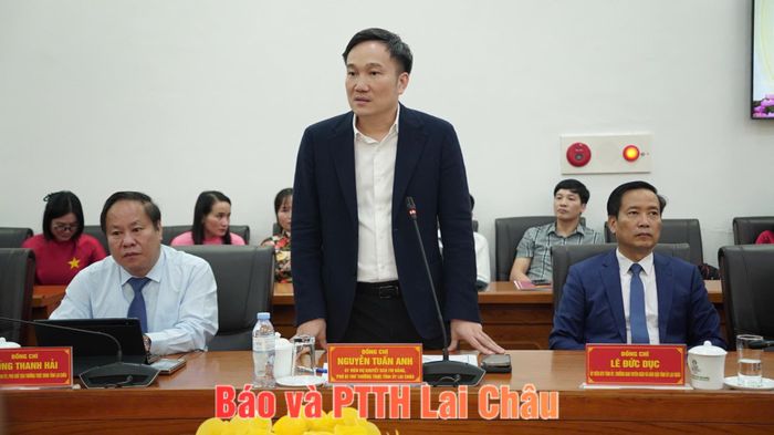 Đồng chí Nguyễn Tuấn Anh - Phó Bí thư Thường trực Tỉnh ủy Lai Châu phát biểu tại buổi lễ.