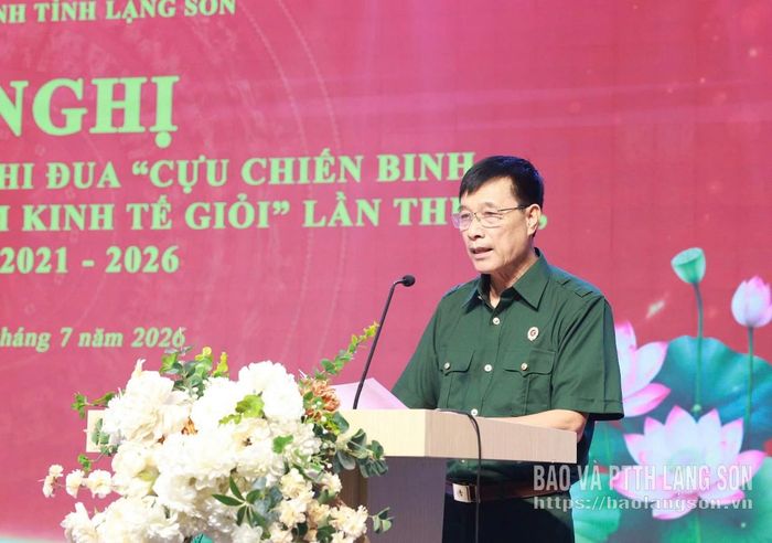 Lãnh đạo Hội CCB tỉnh phát biểu khai mạc hội nghị