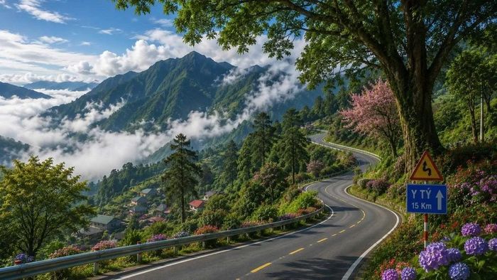 Một đoạn trên tuyến đường sau hoàn thành (bản phối cảnh).