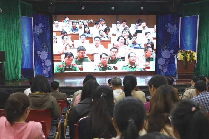 Quang cảnh tham dự hội nghị tại điểm cầu khu vực Đà Lạt